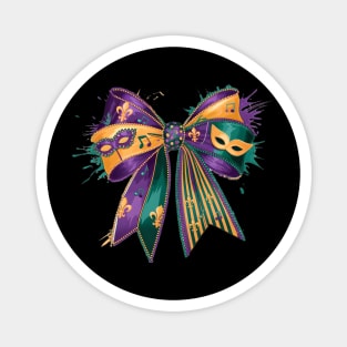 Mardi Gras Coquette Bow Magnet